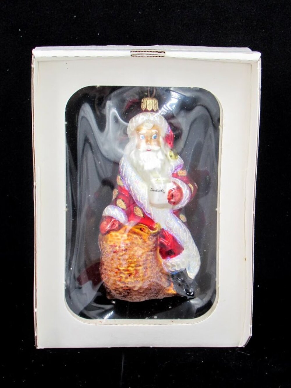 Christopher Radko Starbucks SANTA'S JAVA Glass Ornament in Box 1999 Vintage